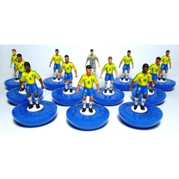Subbuteo Andrew Table Soccer Brazil 2002 World Cup on classic Hasbro bases